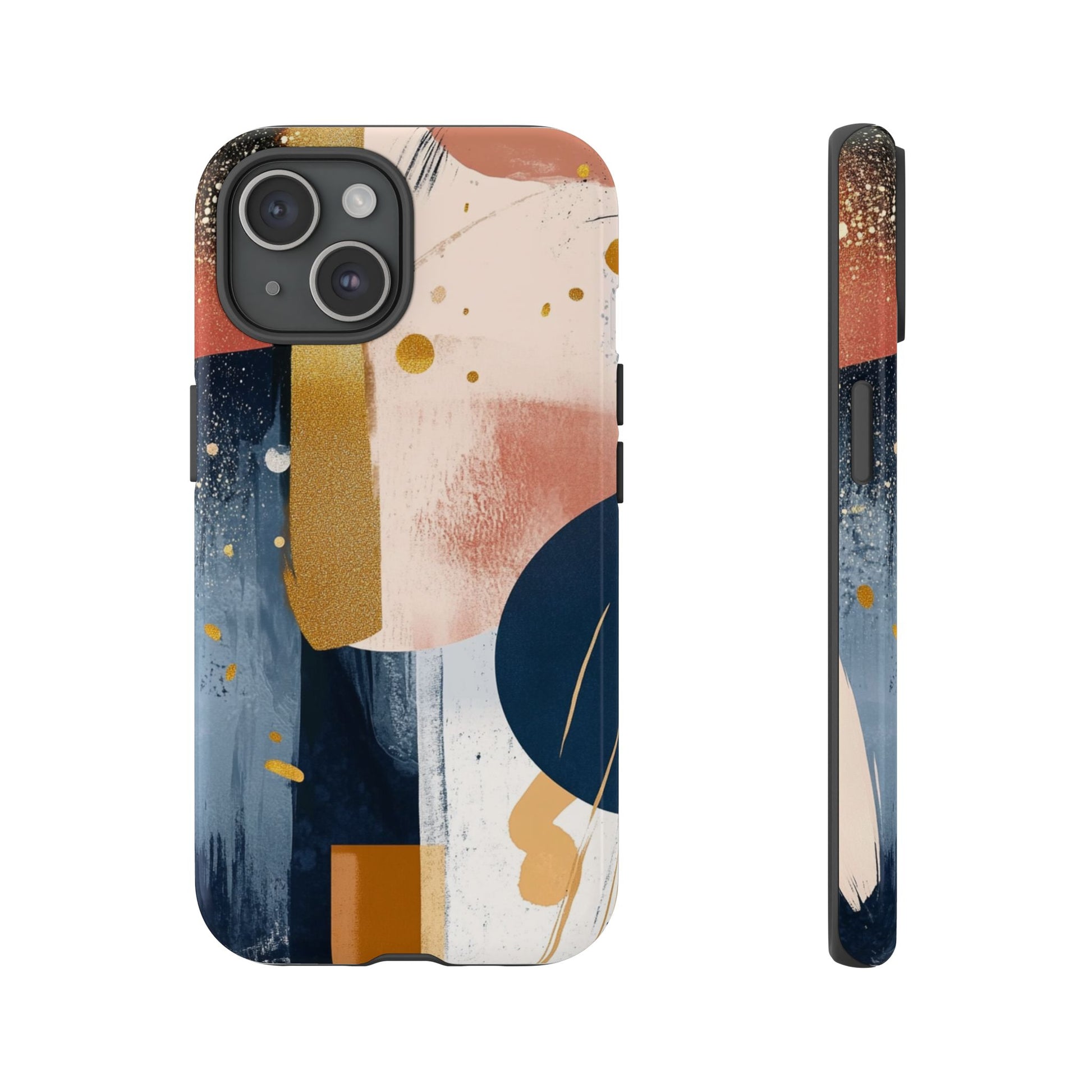 Modern abstract boho design phone case for iPhone 15