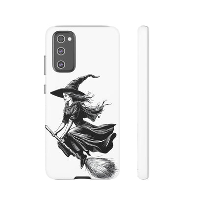 Vintage Halloween Witch on a Broom Spooky Phone Cover