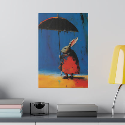 Rabbit in the Rain Pop Art | Stretched Canvas Print