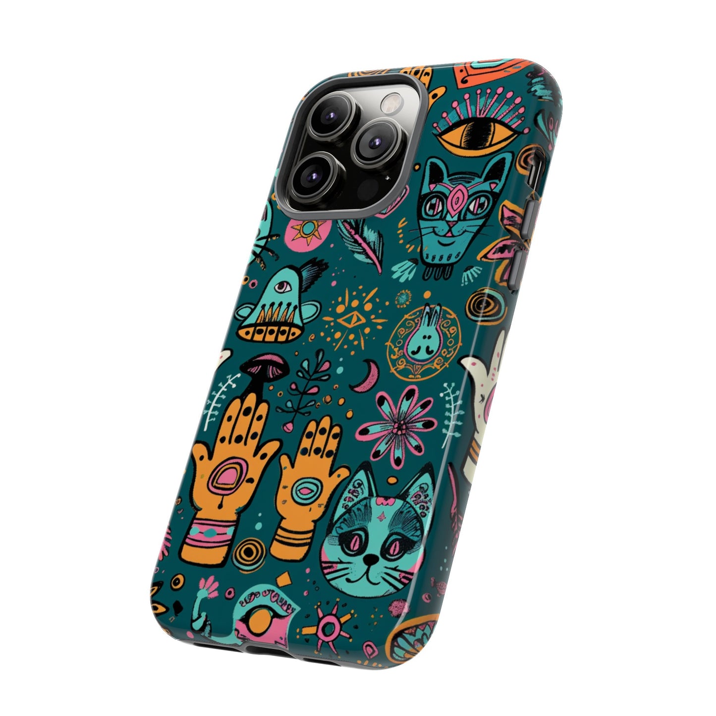 Kabbalistic Kitty Talisman Collage Phone Case