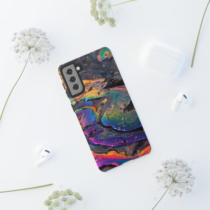 Opalescent Marbled Holographic Print Phone Case