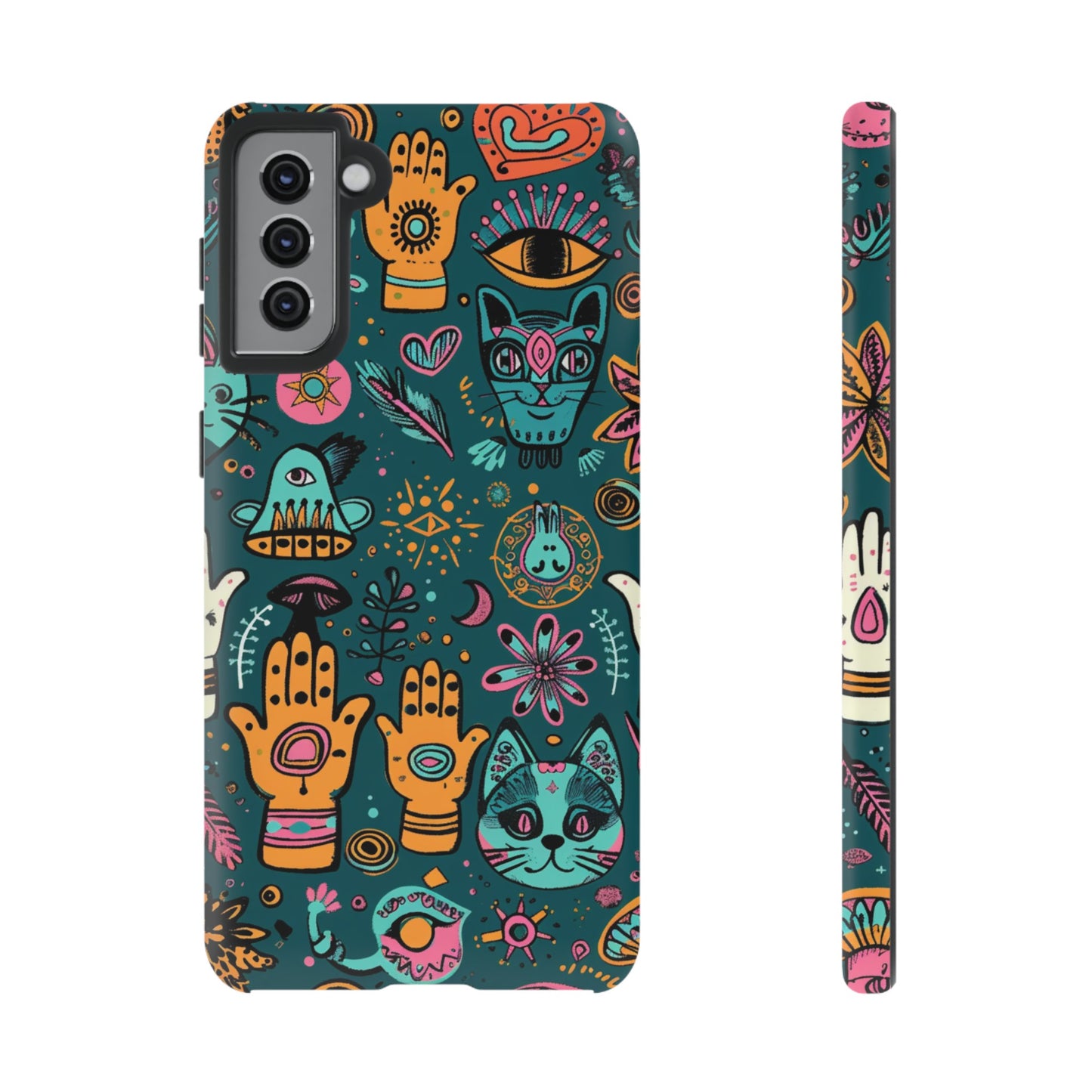 Kabbalistic Kitty Talisman Collage Phone Case