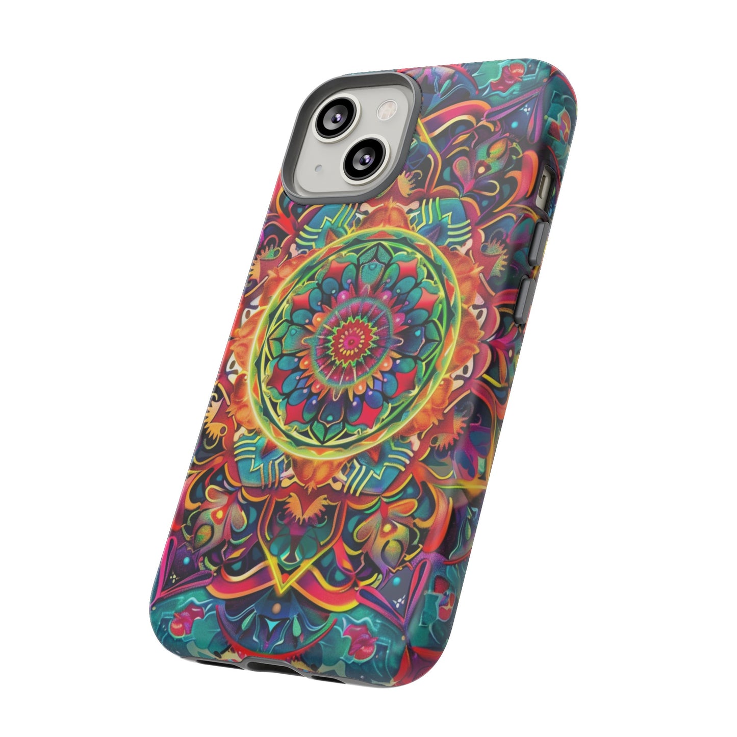 Cosmic Stained Glass Mandala Phone Case