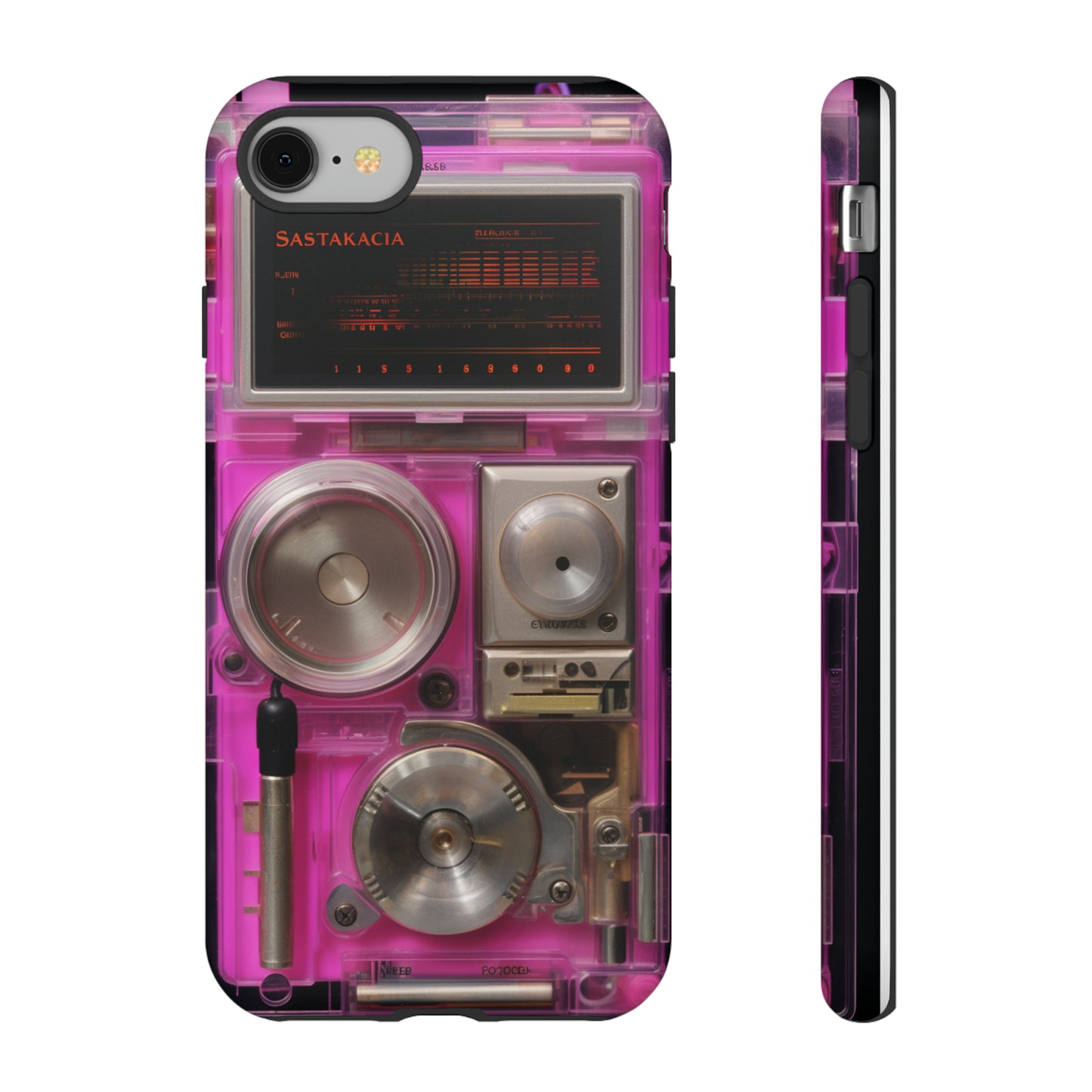 Cyberpunk Techno Gadget Walkman: Retro-Futuristic Premium Tough Phone Case | Iconic Style for iPhone, Samsung Galaxy, and Google Pixel