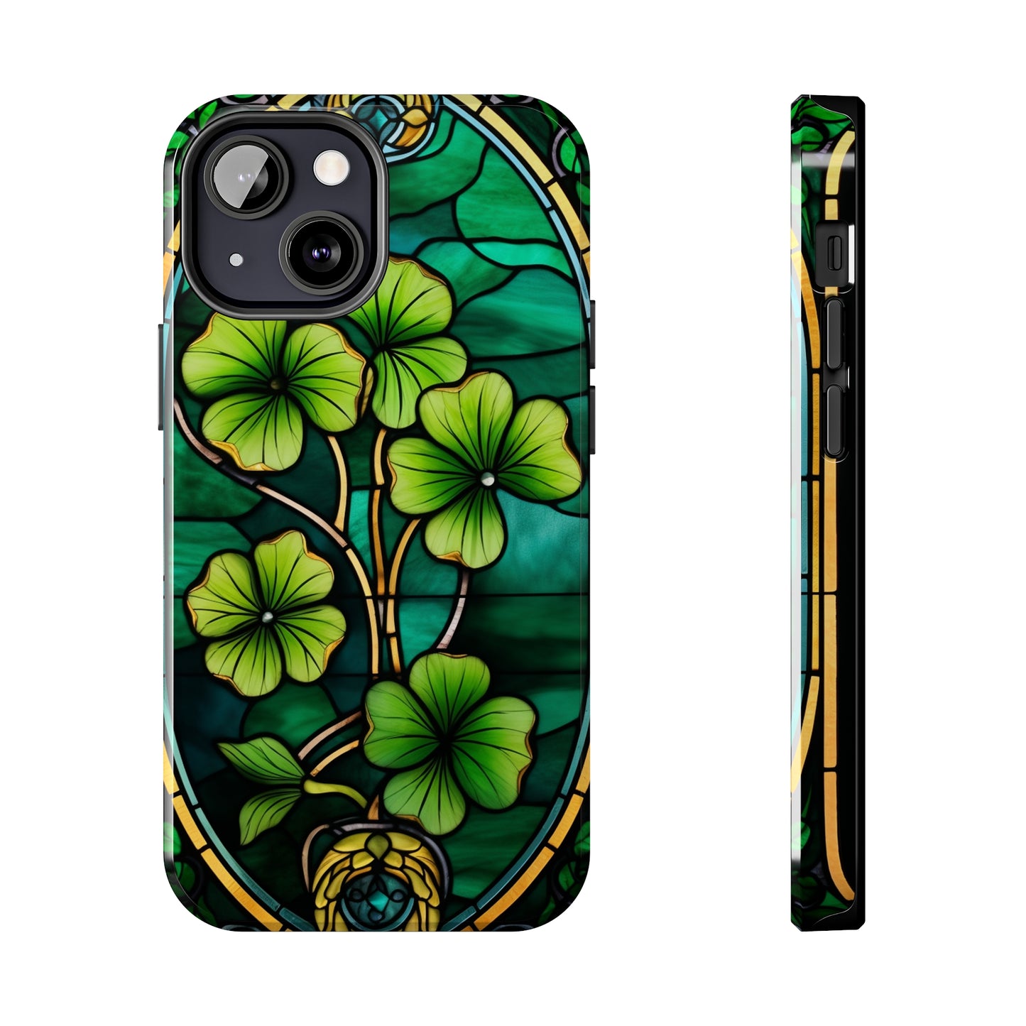 Lucky Charm: Four-Leaf Clover Phone Case | Symbol of Fortune for iPhone Models 11 through 14 Pro Max