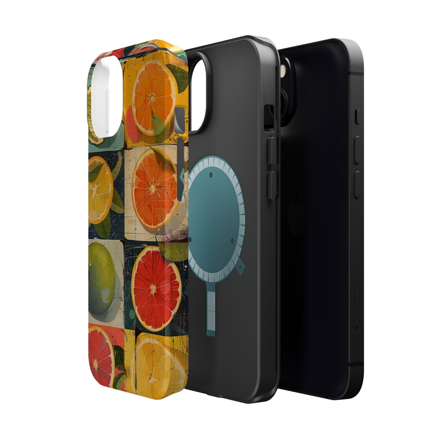 Italian Tile Citrus Fruit Abstract Floral Summer Style MagSafe Phone Case