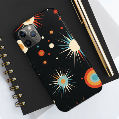 Mid-Century Atomic Age Tough iPhone Case | Retro Phone Cover