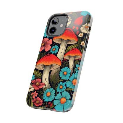 Psychedelic Retro Mushrooms iPhone case | Dive into Vintage Vibes