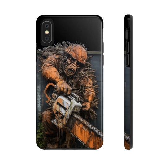 Halloween-themed iPhone Tough Case with chainsaw design