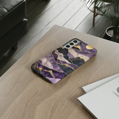 Abstract Purple Gold Mountain Phone Case