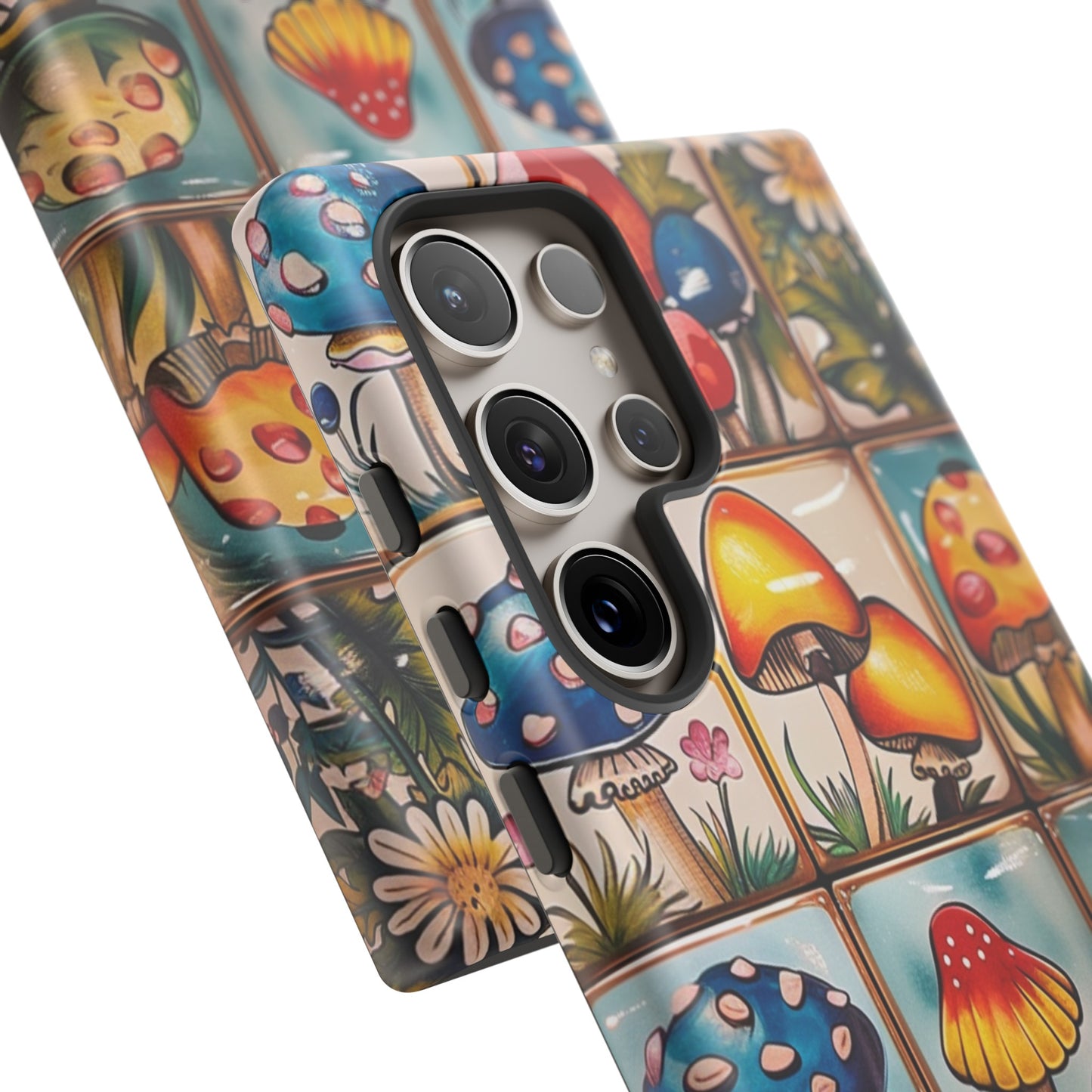 Trippy Magic Mushroom Tile  Abstract Art Phone Case