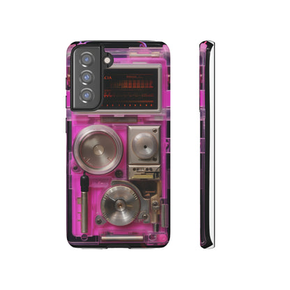 Cyberpunk Techno Gadget Walkman: Retro-Futuristic Premium Tough Phone Case | Iconic Style for iPhone, Samsung Galaxy, and Google Pixel