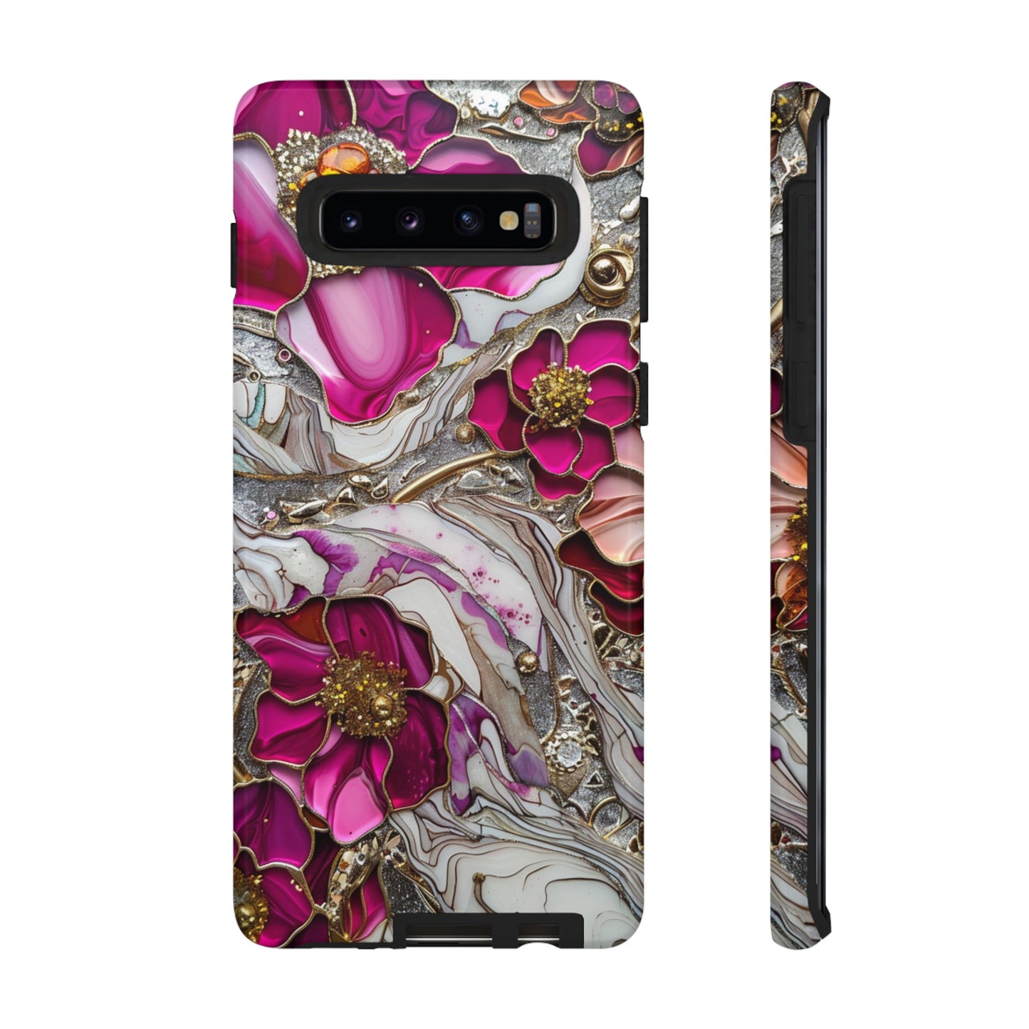 Stained Glass Magenta Floral Paisley Explosion Phone Case