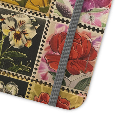 Vintage Floral Stamp Collection Flip Case