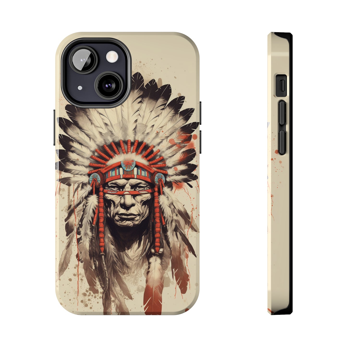 Proud Heritage: Native American Chief Headdress | Iconic Tribal iPhone Case for Models 11 through 14 Pro Max