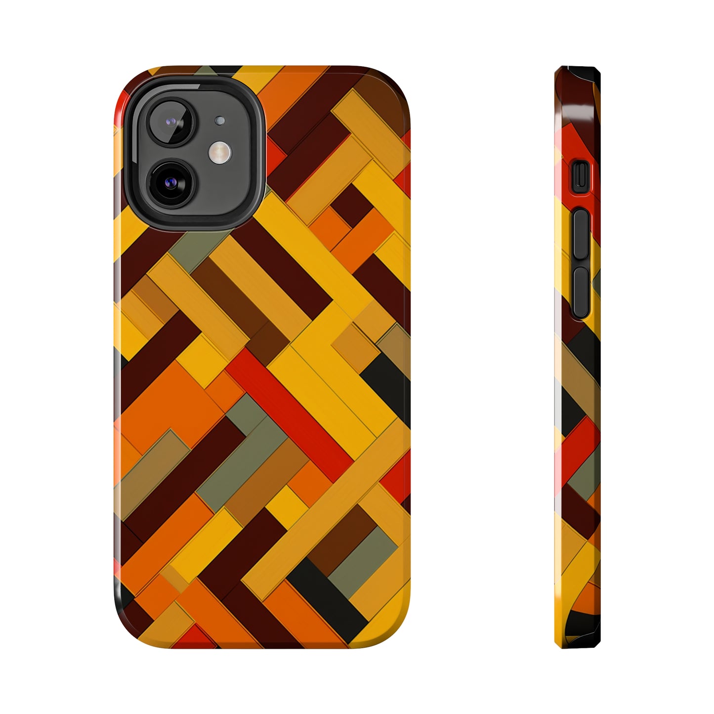 iPhone Tough Case: Intricate & Durable - The Weave Geometric Art Pattern