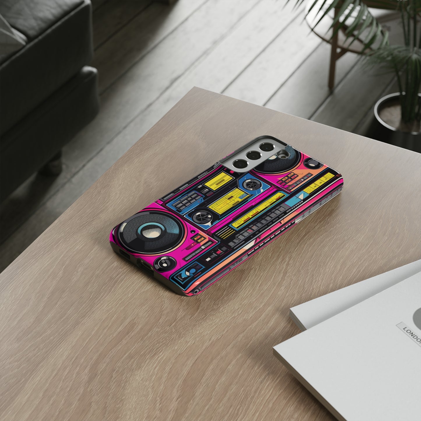 Boombox Hip Hop Music iPhone Case | Embrace Retro Vibes with Urban Beats for Google Pixel, iPhone, and Samsung Cases