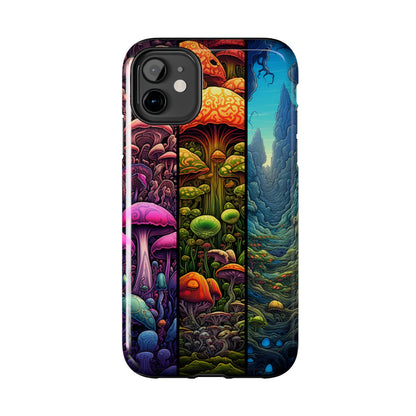 Life is just a fantasy, Mushroom, Flower Stained Glass iPhone Case | Psychedelic Natural Beauty