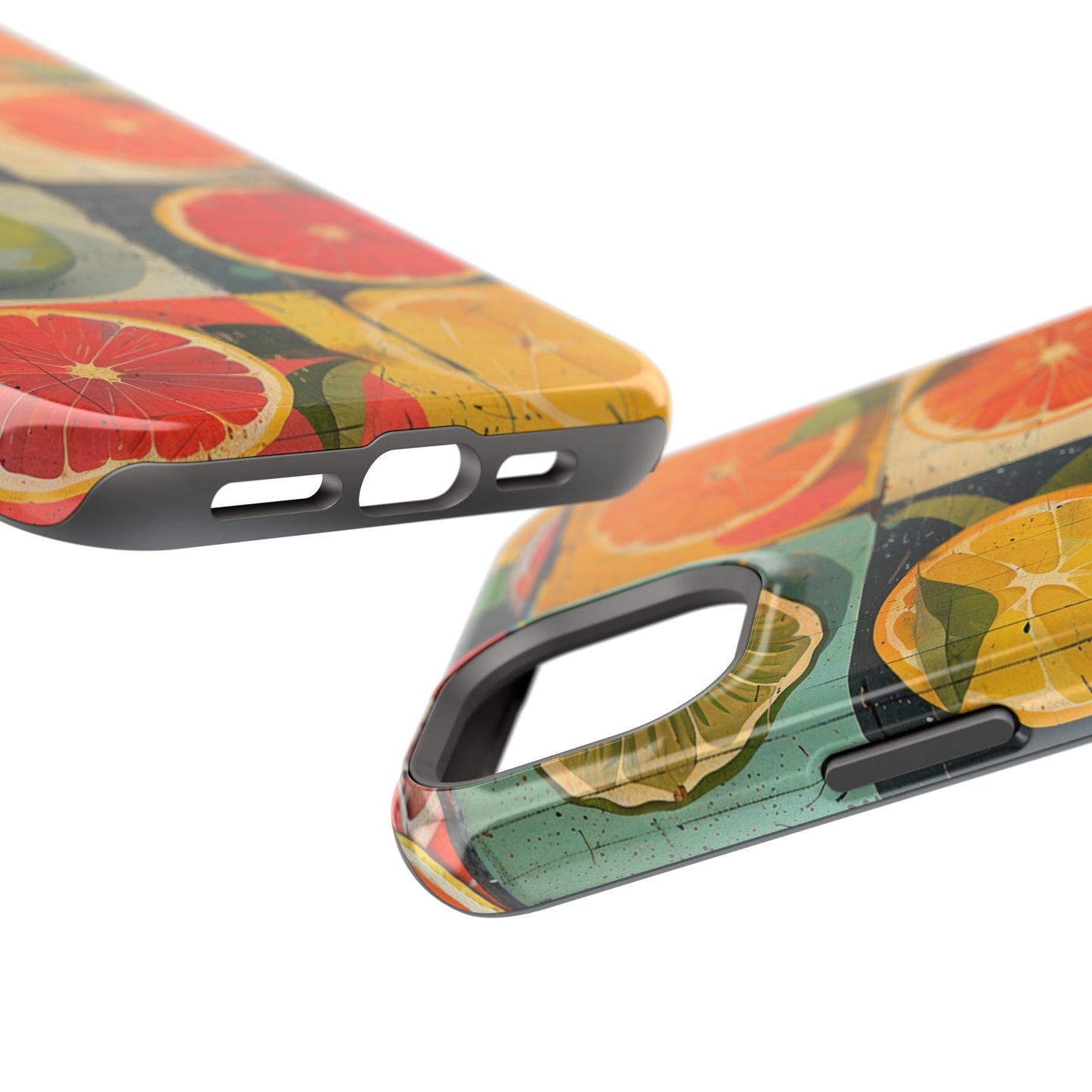 Italian Tile Citrus Fruit Abstract Floral Summer Style MagSafe Phone Case