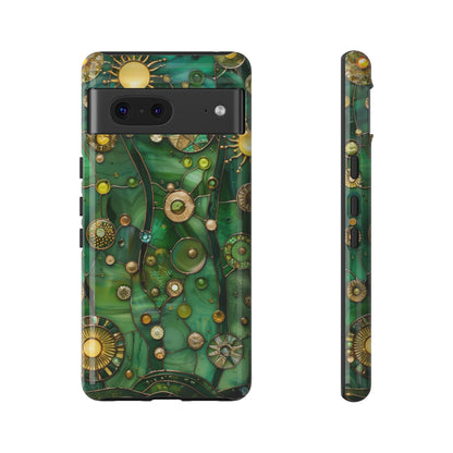 Green Celestial Stained Glass Mosaic Phone Case