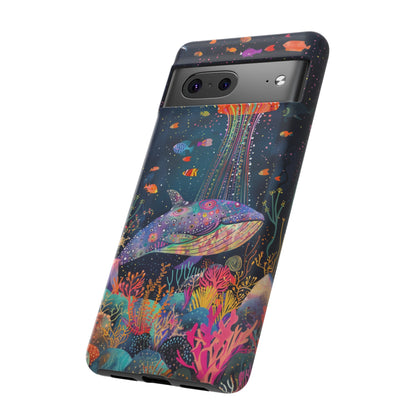 Whale Shark, Turtle, Jellyfish Phone Case