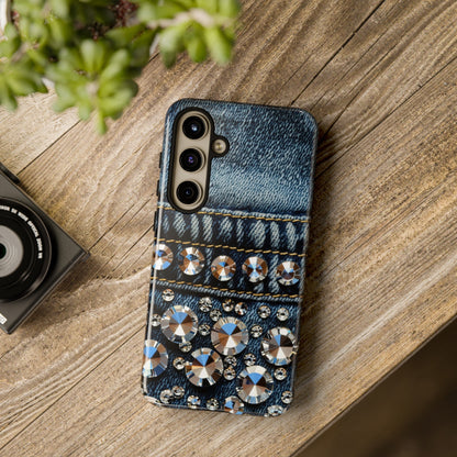 Blue Jean Queen Rhinestone Bling Phone Case