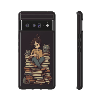 Cats and Books Phone Case