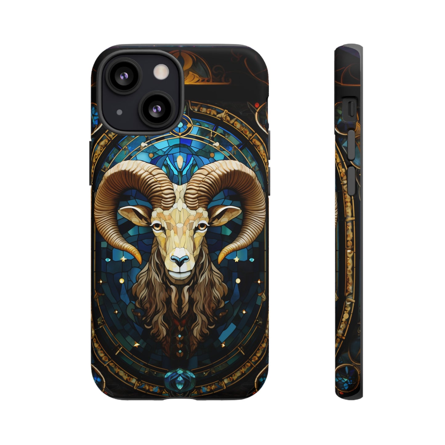 Aries Astrology Stained Glass Design Phone Case