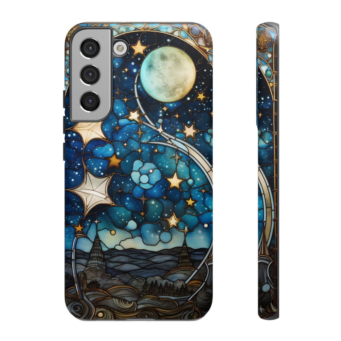 Boho Starry Night Stained Glass Artistry Phone Cover