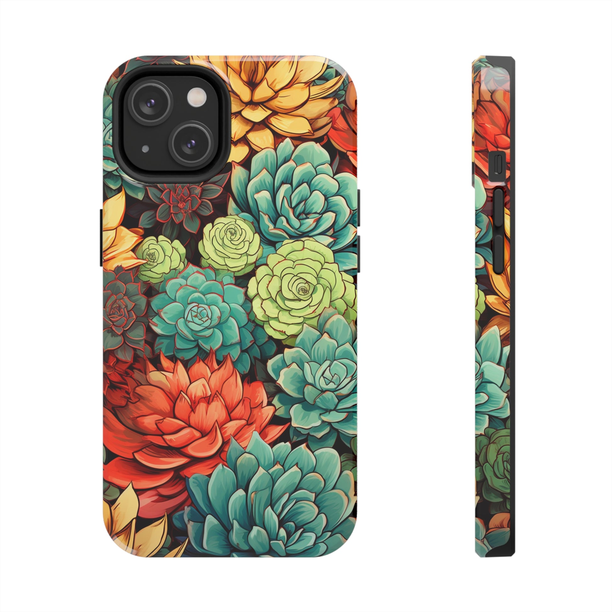 Succulent Desert Cactus Floral iPhone Case