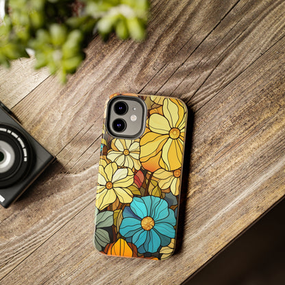 Kaleidoscopic Elegance: Stained Glass Vintage Floral iPhone Case – Timeless Beauty Illuminated