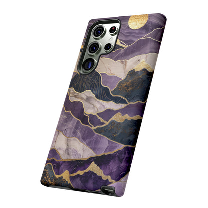 Abstract Purple Gold Mountain Phone Case