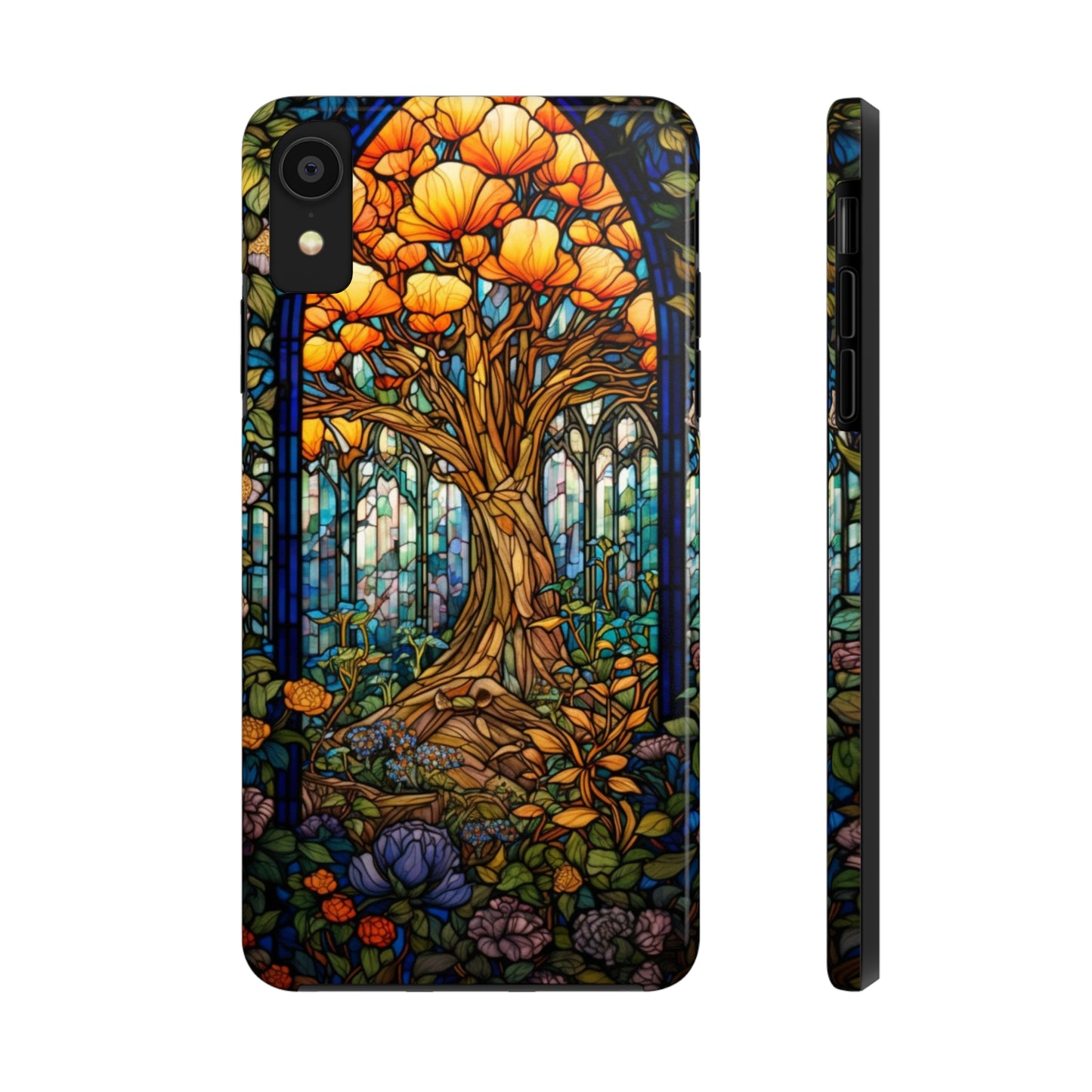 Tree of Life Stained Glass Style iPhone Tough Case | Embrace Nature's Harmony with Durable Elegance