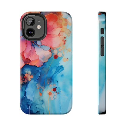 Marbled Floral Watercolor Phone Case | Embrace the Mesmerizing Multicolor Art