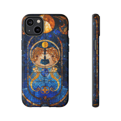 Gemini Astrology Stained Glass Phone Case