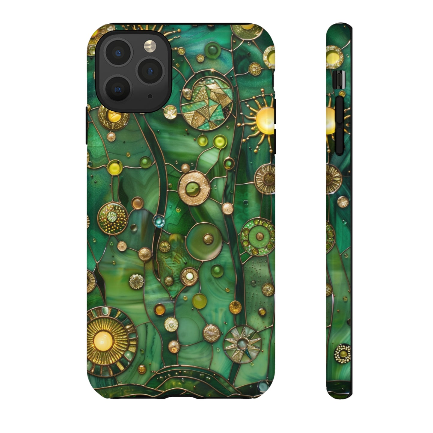 Green Celestial Stained Glass Mosaic Phone Case