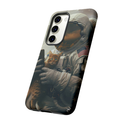 The Astronaut and the Cat Phone Case