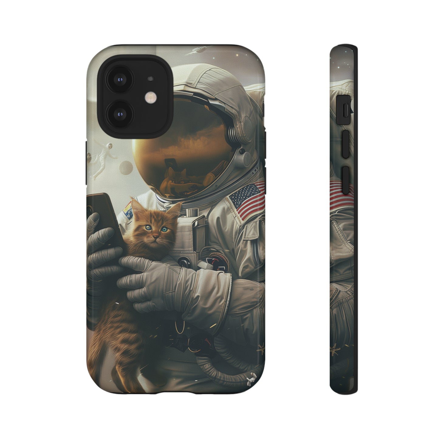 The Astronaut and the Cat Phone Case