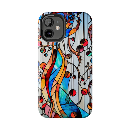 Golden Era Elegance: Art Deco Stained Glass iPhone Case | Vintage Glamour in Modern Protection