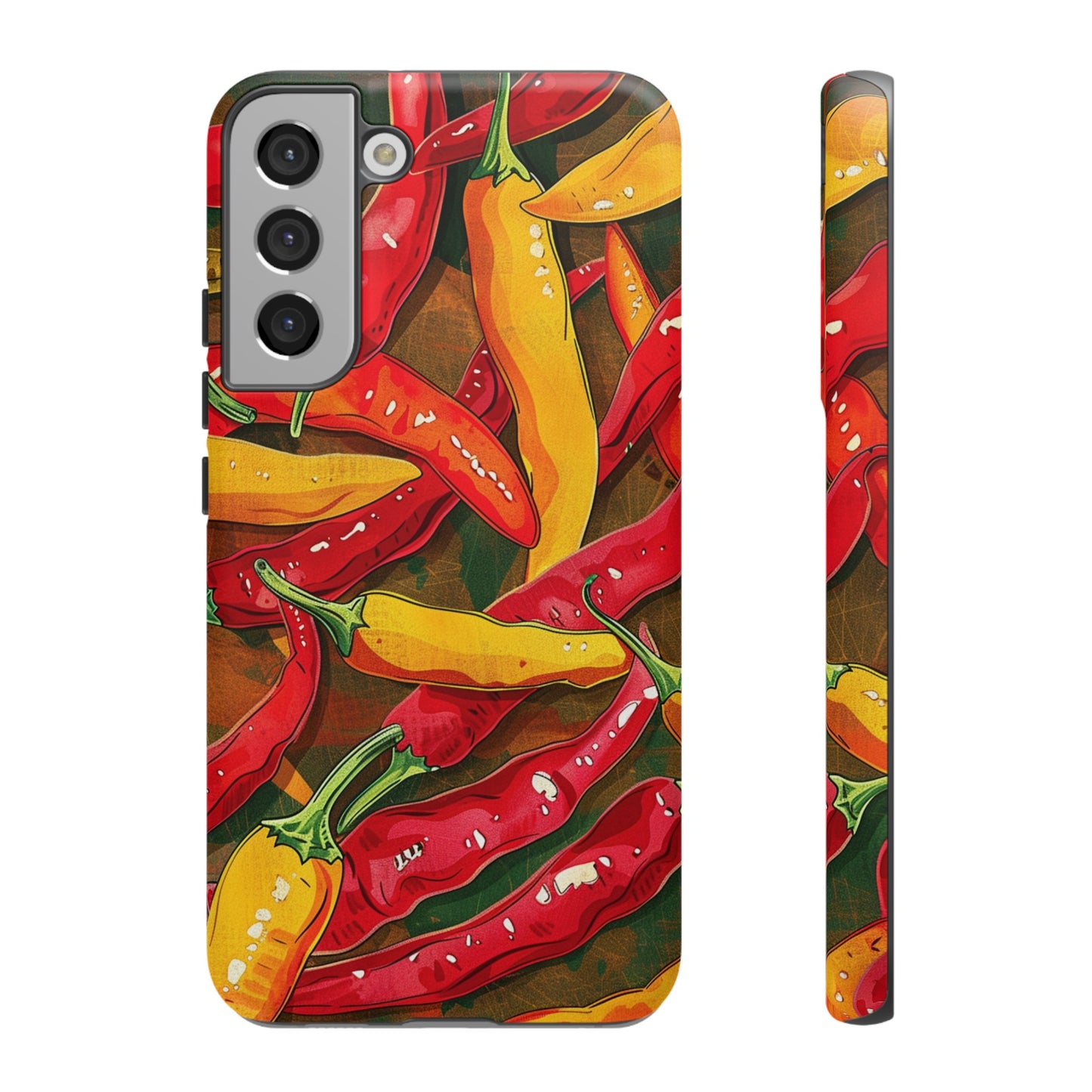 Yellow and Red Chili Peppers Phone Case