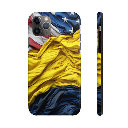 Support Ukraine Flag Phone Case | Show Your Ukrainian USA Patriotic Spirit with a Tough iPhone Case