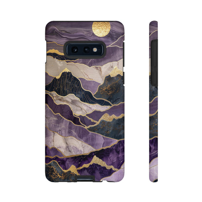 Abstract Purple Gold Mountain Phone Case