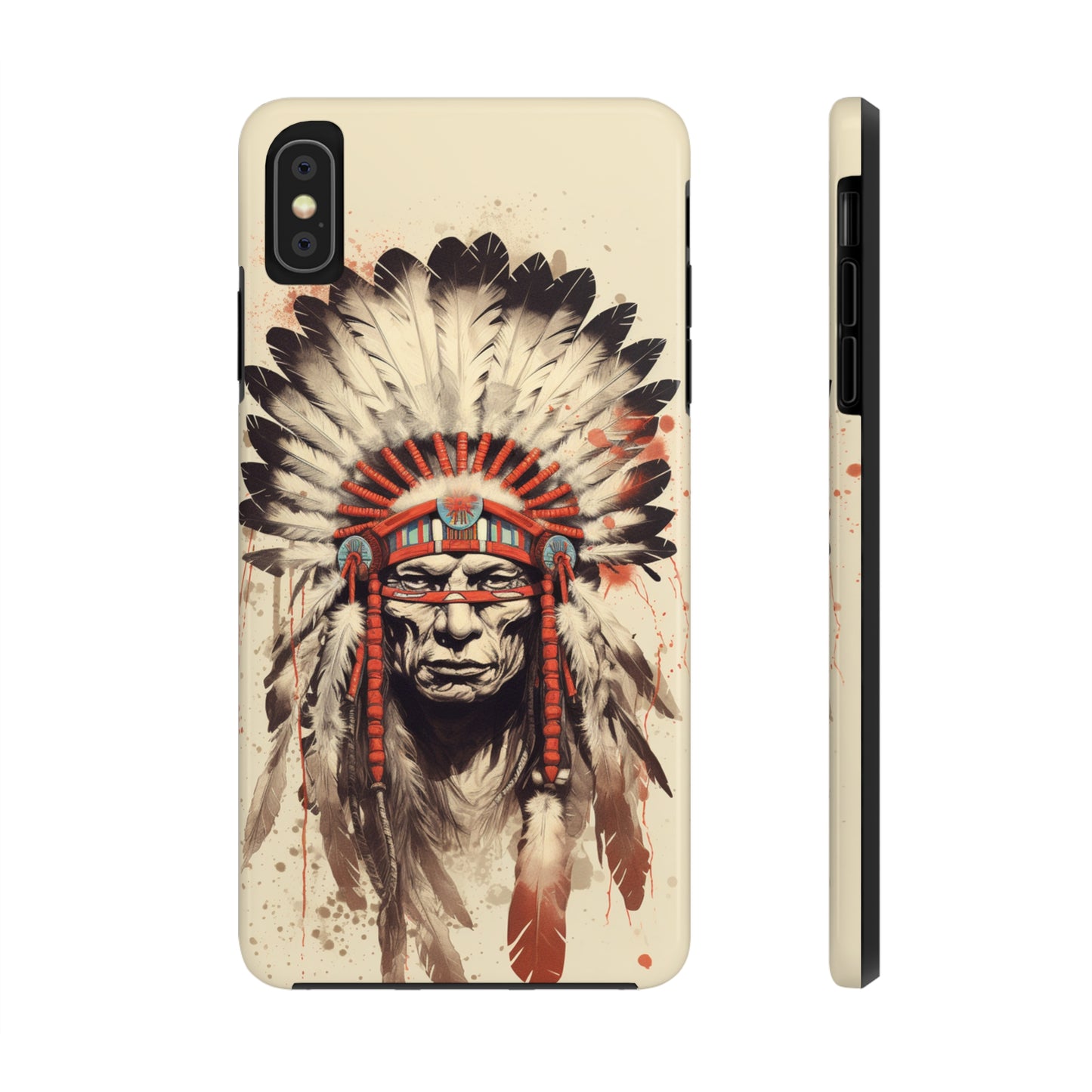 Proud Heritage: Native American Chief Headdress | Iconic Tribal iPhone Case for Models 11 through 14 Pro Max