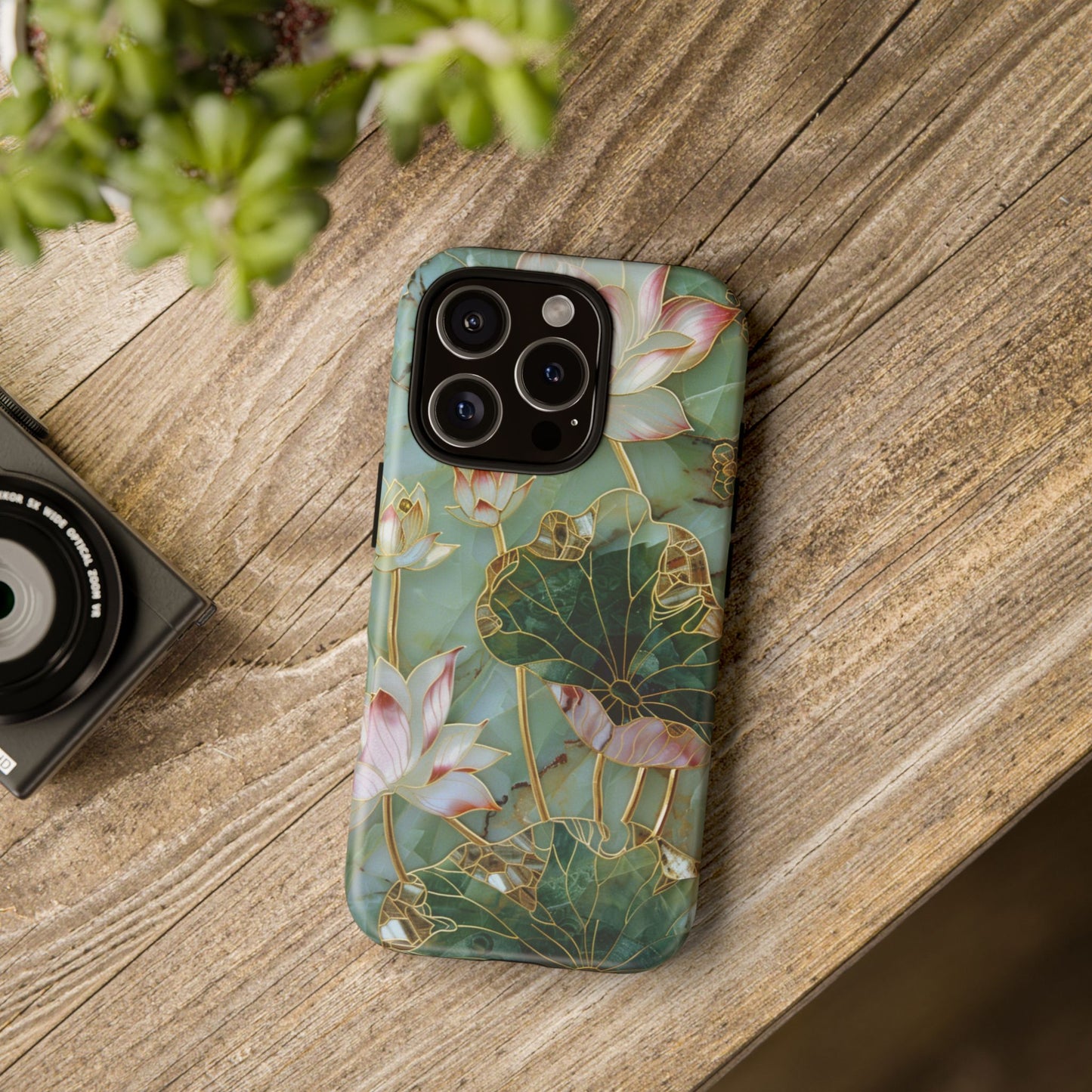 Elegant Floral Phone Case - Tough Cases with Lotus Design