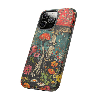 Trippy Magic Mushroom Retro Art Phone Case