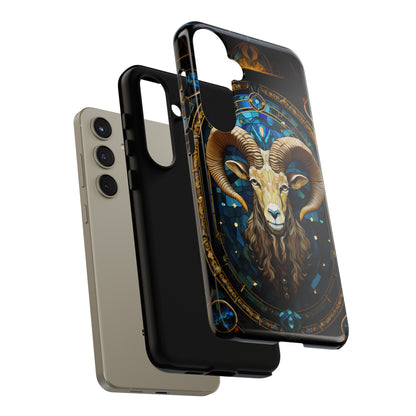 Aries Astrology Stained Glass Design Phone Case