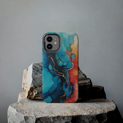 Marbled Watercolor iPhone Case | Embrace the Mesmerizing Multicolor Art