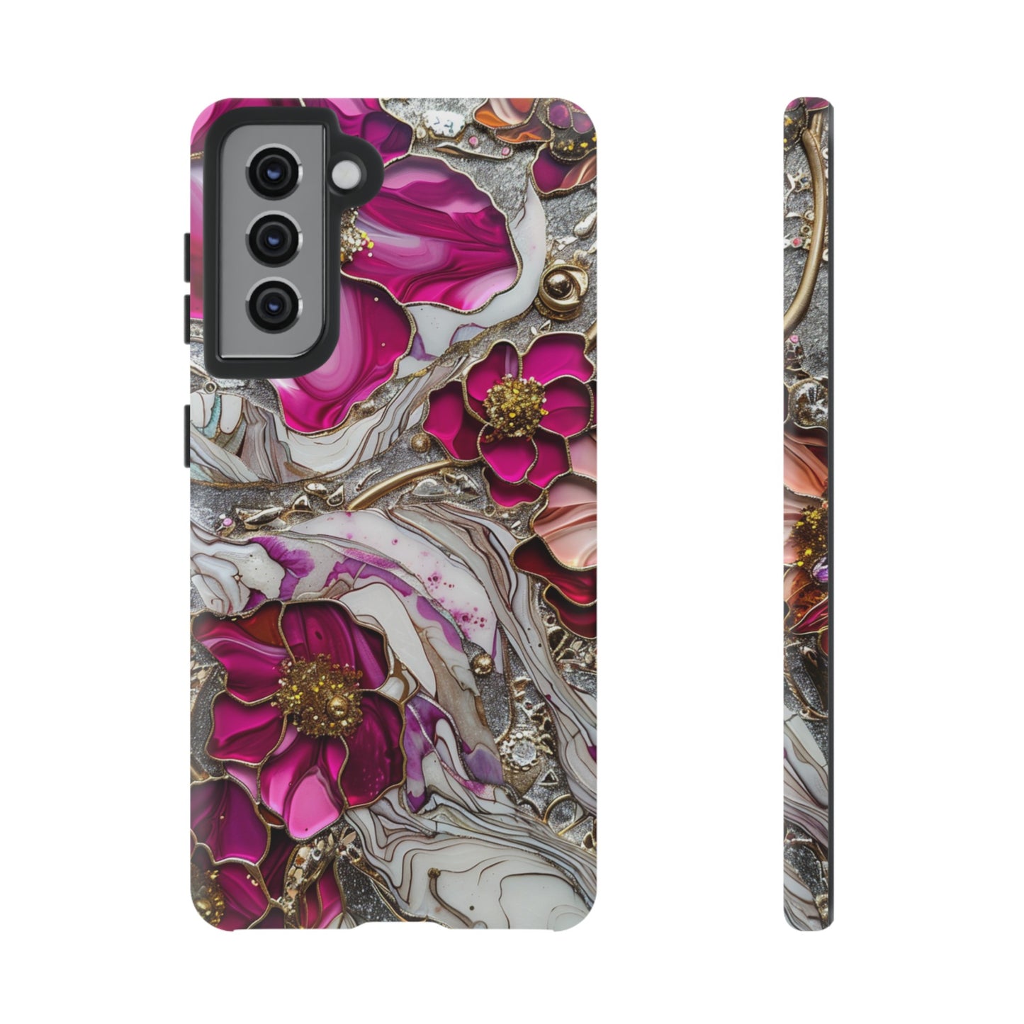 Stained Glass Magenta Floral Paisley Explosion Phone Case