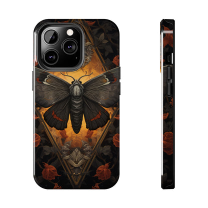 iPhone Case | Lost in Thought: Dark Academia Moth iPhone Tough Case