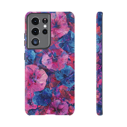 Magenta and Blue Color Floral Explosion Phone Case